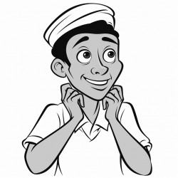 confused african man