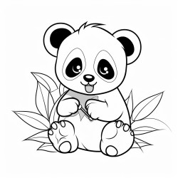 panda eats leaves