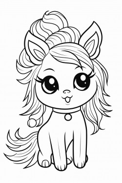 cat with colorful hair