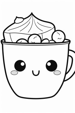 a cute kawaii in a cup