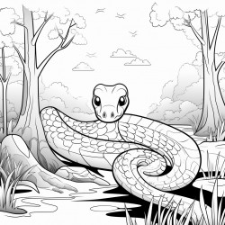 a snake in the forest