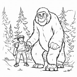 8 year old boy and a bigfoot
