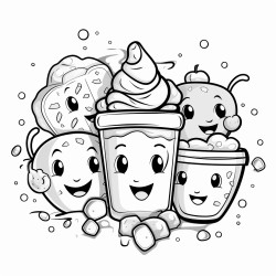 make a logo with bubble writing chubby yum buds add cartoon pictures of lemonade brownies and souvlakie