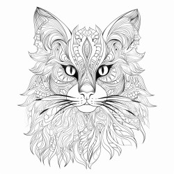 un chat fantastique destine  du coloriage pour adultes