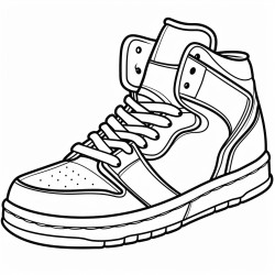 a vintagestyle leather basketball shoe with a cracked sole