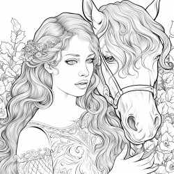 a horse and girl