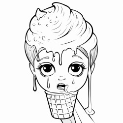 dropped ice cream cone with crying kid