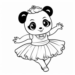 a panda dancing ballet