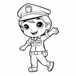 police woman playing with