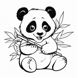panda eating bamboo