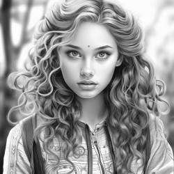 A girl intense portrait