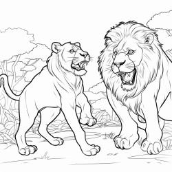 lions roar to each other