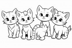 six kittens playing