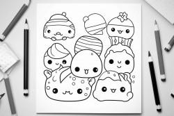 kawaii colouring book