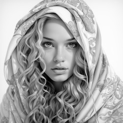 black and white