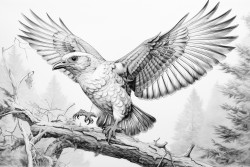 bluejay in flight