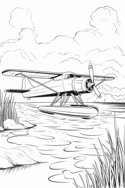 seaplane landing on water
