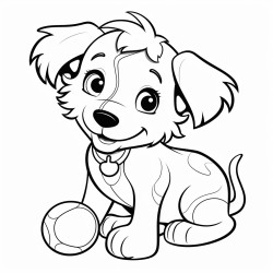 puppy play with ball