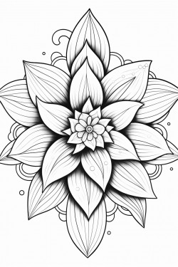 line drawing of origami dagfodil