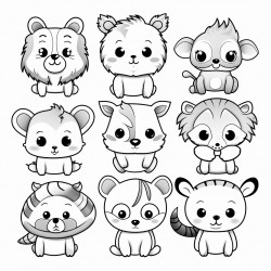 cover colouring book cute animals