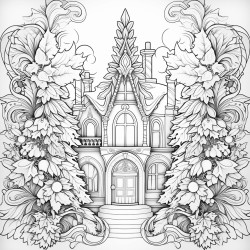 christmas coloring page for adults