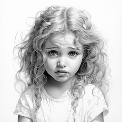 a little girl crying happy tears