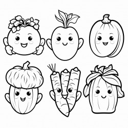 vegetables with smiles and other lunch and dinner foods