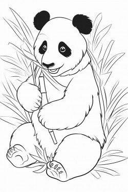 panda eating bamboo