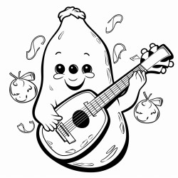 aguacate tocando la guitarra