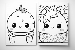 kawaii colouring book