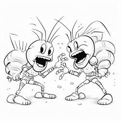 shrimps fight with chief