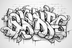 the word english as graffiti
