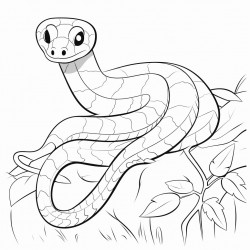 a snake on a tree