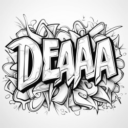 graffiti style name deana