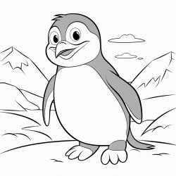 un pingino en la tripa de una nia