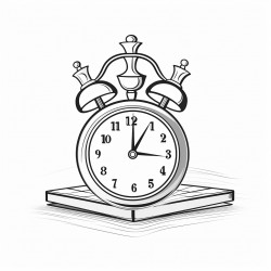 chess clock for kids coloring book
