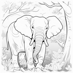 elephant in trees
