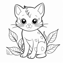cat cushion leaves