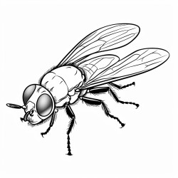 a cute housefly a common insect found in urban areas