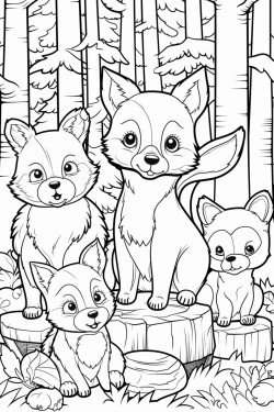 forest animals in the woods