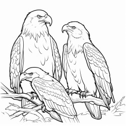 family cubs of eagle