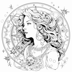 an astrology coloring book