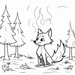 fox putting fires out in the forest