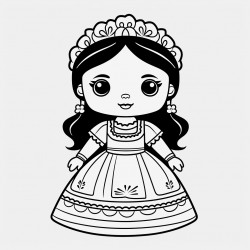 simple mexican doll with a simple background