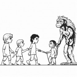 growing up child to adult evolution