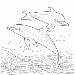 dolphins playing at the pacific