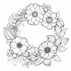 the word to in a floral frame