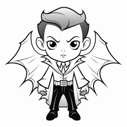 a vampire for a kids coloring book
