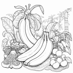 a banana in a beautiful garden