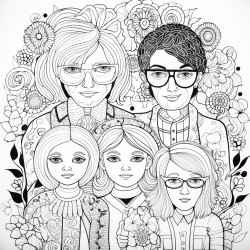 grande famille coloriage